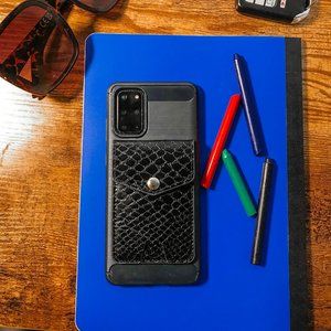 AR Allure Stick on Card Holder for Back of Phone RFID Blocking, Pack of 2, Black